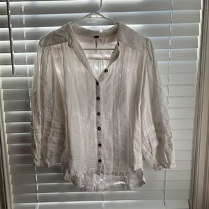 Free People white button down blouse